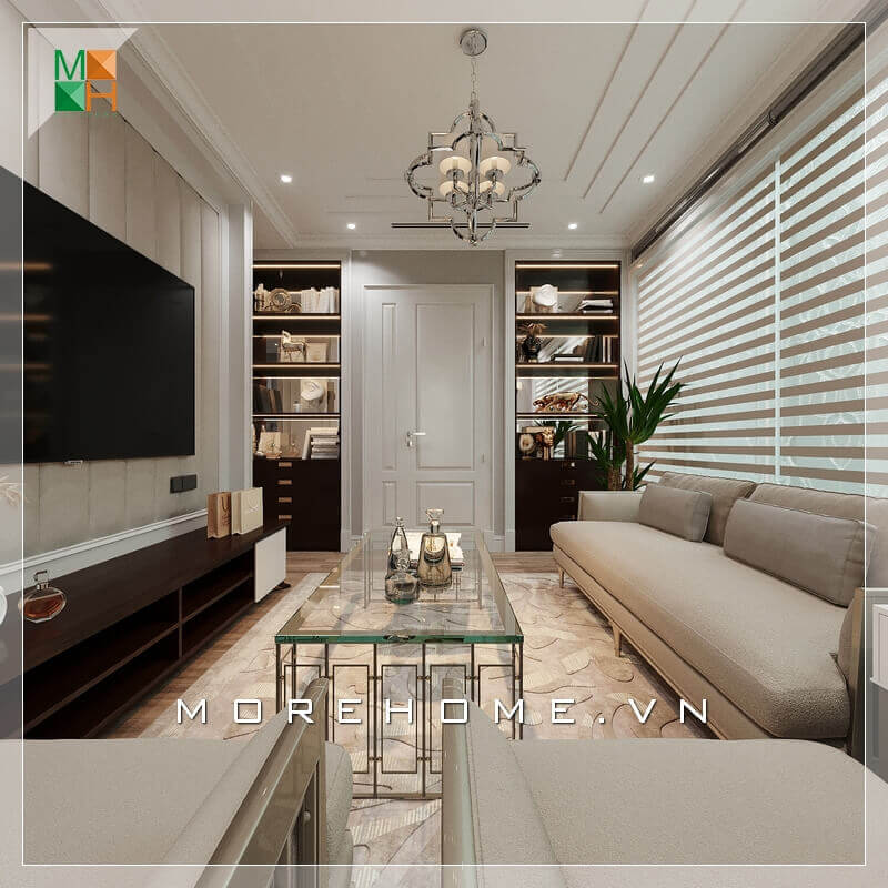Một phòng khách tân cổ điển đẹp sẽ phải thể hiện được rõ nhất tính năng của nó bằng cách lựa chọn nội thất thông minh và lựa chọn màu sắc phù hợp nhất đối với thiết kế ngôi nhà. Thiết kế khách chung cư