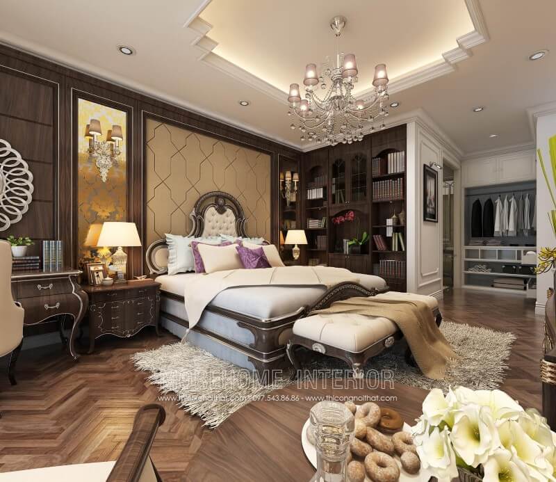 Giường ngủ biệt thự Giường ngủ biệt thự