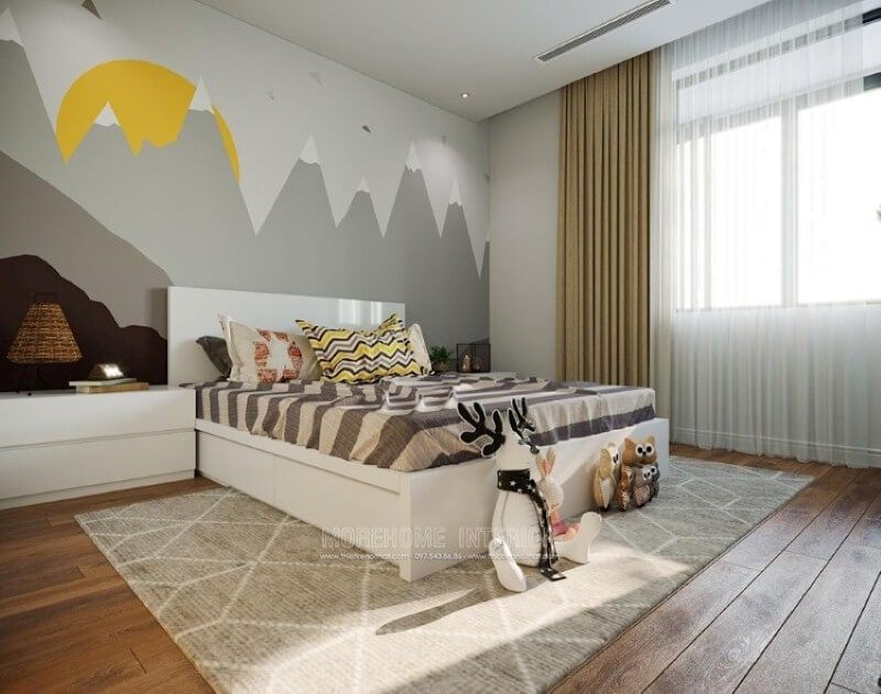 Giường cho bé gỗ acrylic cao cấp với gam màu trắng đơn sắc là một trong những xu thế tất yếu tăng kích thích thị giác vào các đồ chơi thông minh cho con.