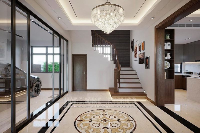 Cửa 1 cánh gỗ tự nhiên hiện đại thông phòng sang trọng, tiện nghi