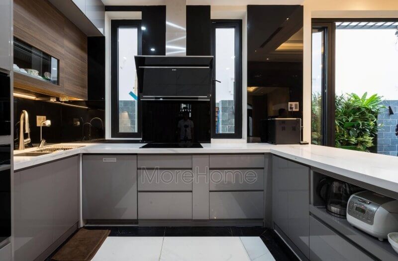 Thi công tủ bếp biệt thự hiện đại đẹp, cao cấp cho biệt thự vinhomes imperia hải phòng